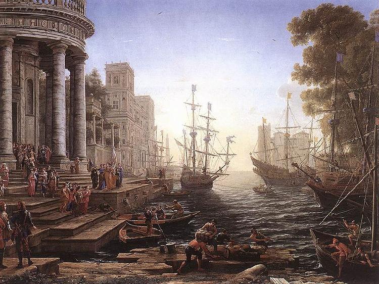 Claude Lorrain Port Scene with the Embarkation of St Ursula Sweden oil painting art